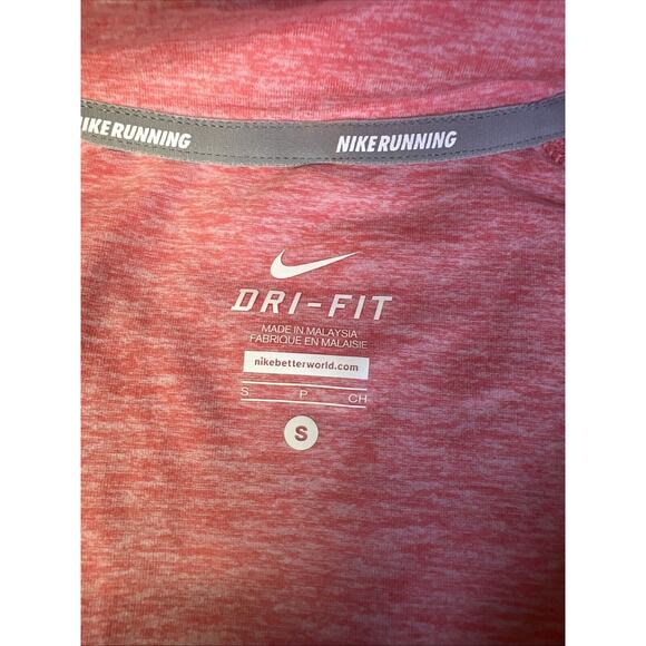 Nike Element Women’s Quarter Zip Long Sleeve Running Top Coral Size Small - Picture 5 of 10